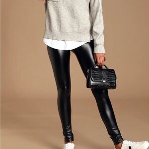 Lulus Black Vegan Leather Leggings tags on Size M